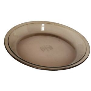 VINTAGE PYREX 9" amber #209 Brown D- 32 Pie Plate/Pan Ovenware USA